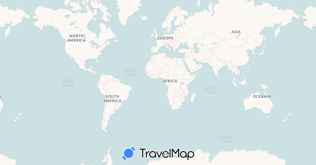 TravelMap itinerary: driving, bus, plane, train, hiking, boat, hitchhiking, covoiturage in Australia, Canada, Switzerland, France, India, Sri Lanka, Malaysia, Nepal, New Zealand, Singapore, United States (Asia, Europe, North America, Oceania)